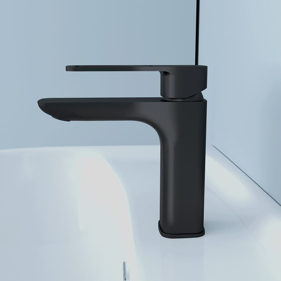 Смеситель для раковины Iddis Slide SLIBL00i01, черный матовый - фото 6