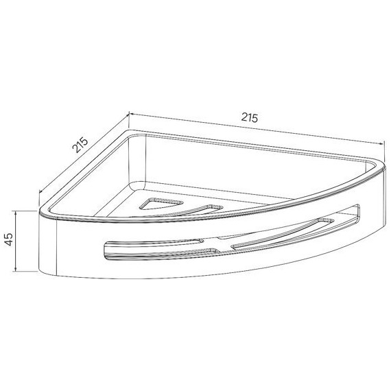 Полочка угловая Iddis SHE11SBi44, цвет чёрный матовый - фото 3