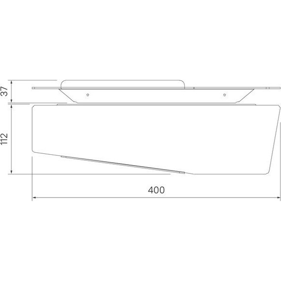 Стеклянная полка Iddis Slide SLIBS00i44, цвет чёрный - фото 5
