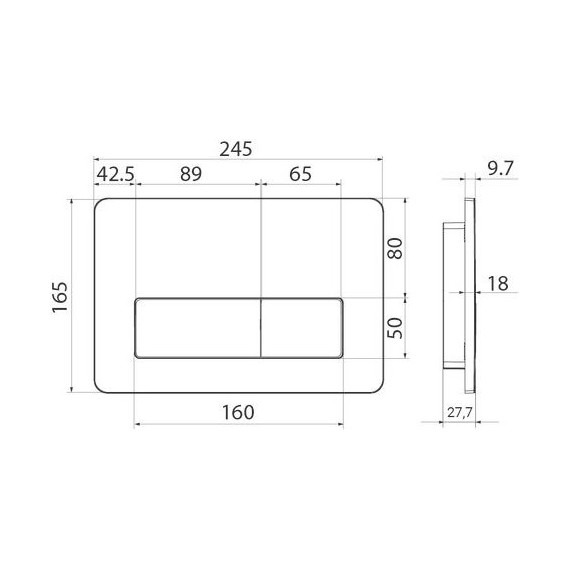 Кнопка смыва Iddis Unifix UNI10W0i77, белый глянцевый - фото 3