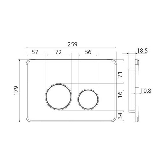 Кнопка смыва Iddis Unisteel UNS10S0i77, нержавеющая сталь - фото 3