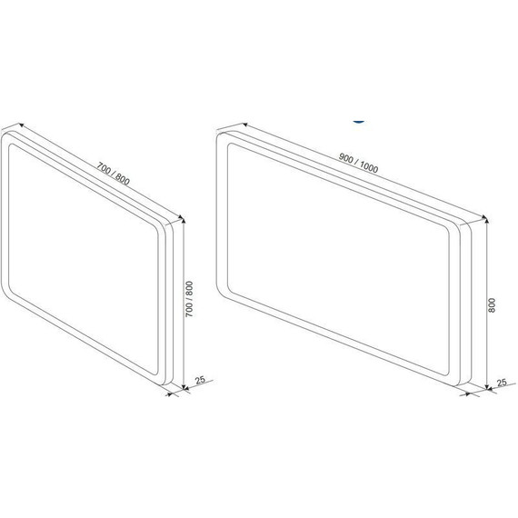 Зеркало Mirsant Cloud 90 см - фото 4