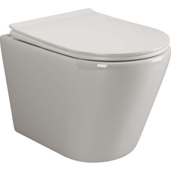 Унитаз подвесной безободковый Ceramicanova Highlight CN1804 с тонкой крышкой микролифт - фото 