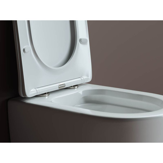 Унитаз подвесной безободковый Ceramicanova Mia CN1805 с тонкой крышкой микролифт - фото 6