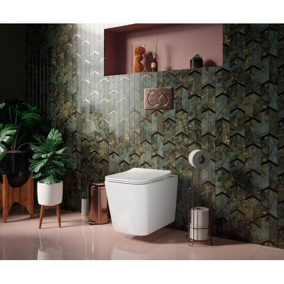 Унитаз подвесной безободковый Ceramicanova Cubic Rimless CN1806 с тонкой крышкой микролифт - фото 7