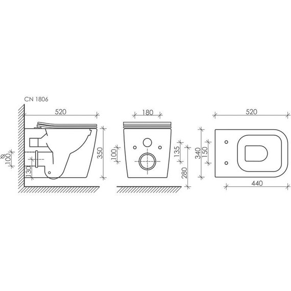 Унитаз подвесной безободковый Ceramicanova Cubic Rimless CN1806 с тонкой крышкой микролифт - фото 8