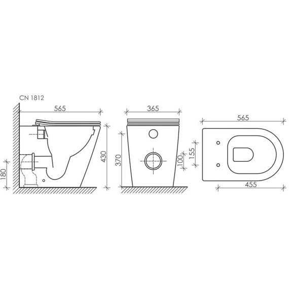 Унитаз приставной безободковый Ceramicanova Highlight Rimless CN1812 с тонкой крышкой микролифт - фото 7