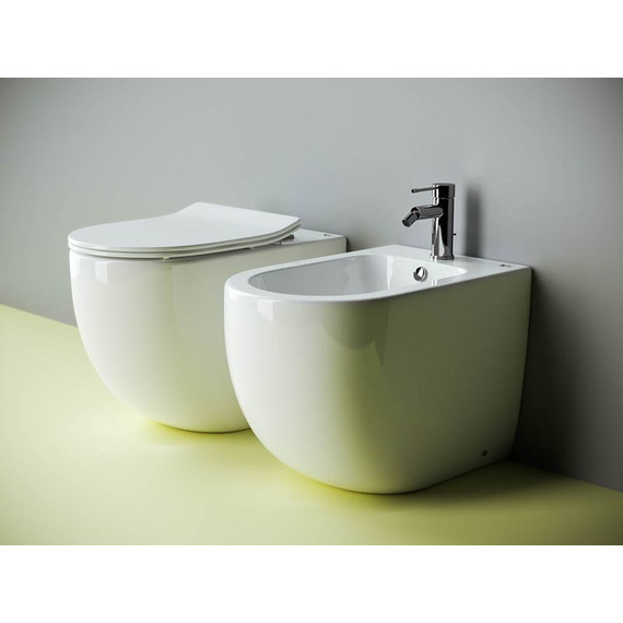 Унитаз приставной безободковый Ceramicanova Metropol Rimless CN4004 с тонкой крышкой микролифт - фото 12