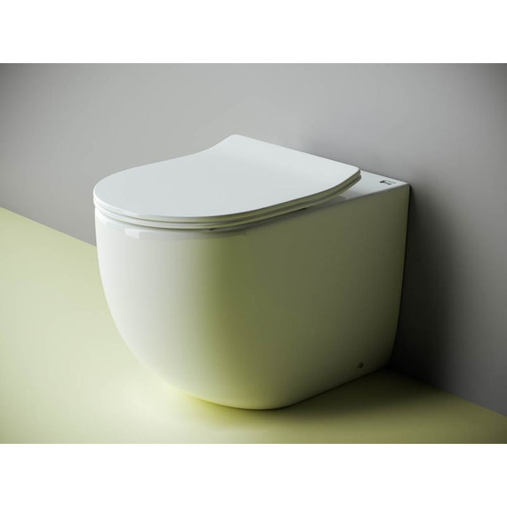 Унитаз приставной безободковый Ceramicanova Metropol Rimless CN4004 с тонкой крышкой микролифт - фото 4