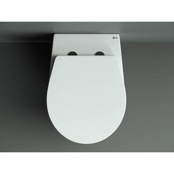 Унитаз подвесной безободковый Ceramicanova Pearl CN8001 с тонкой крышкой микролифт - фото 4