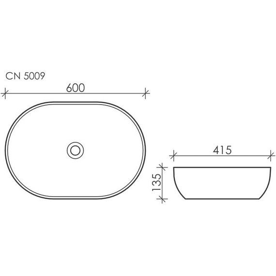 Раковина-чаша Ceramicanova Element 60 см CN5009 - фото 9