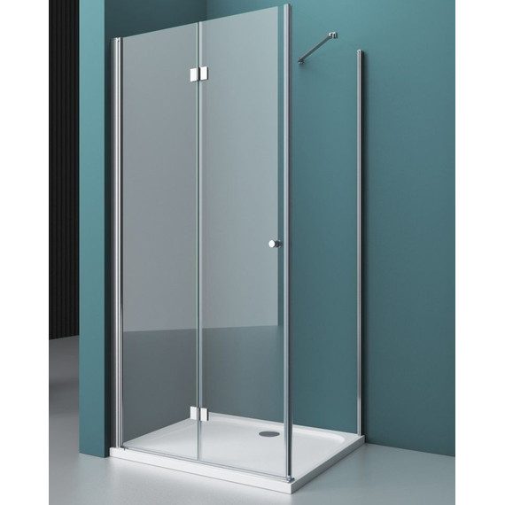 Душевое ограждение BelBagno 100х90 см ALBANO-ASH-1-100/90-C-Cr, хром/прозрачное - фото 