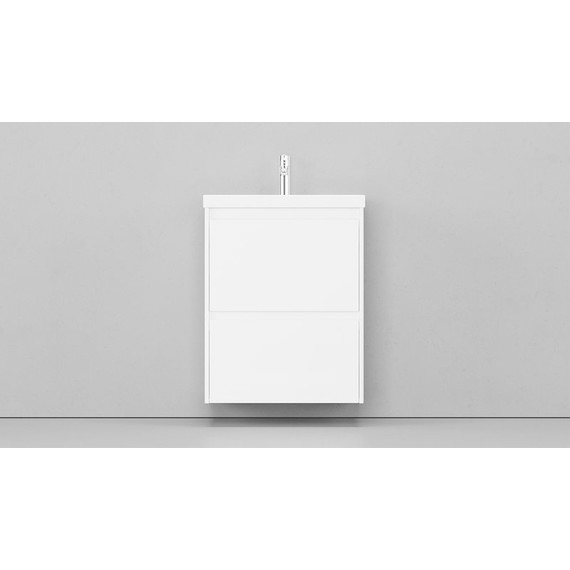 Тумба подвесная с раковиной Velvex Klaufs 60 см tpKLA.60.2Y-616.216, белый глянец - фото 9