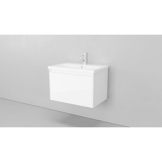 Тумба подвесная с раковиной Velvex Klaufs 70 см tpKLA.70.1Y-616.216, белый глянец - фото 5