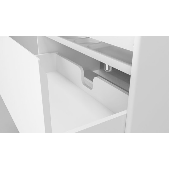 Тумба подвесная с раковиной Velvex Klaufs 70 см tpKLA.70.2Y-616.216, белый глянец - фото 5