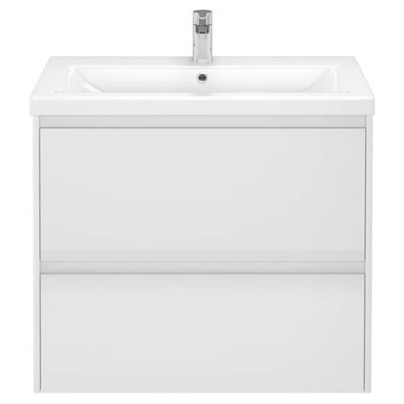 Тумба подвесная с раковиной Velvex Klaufs 80 см tpKLA.80.2Y-616.216, белый глянец - фото 5