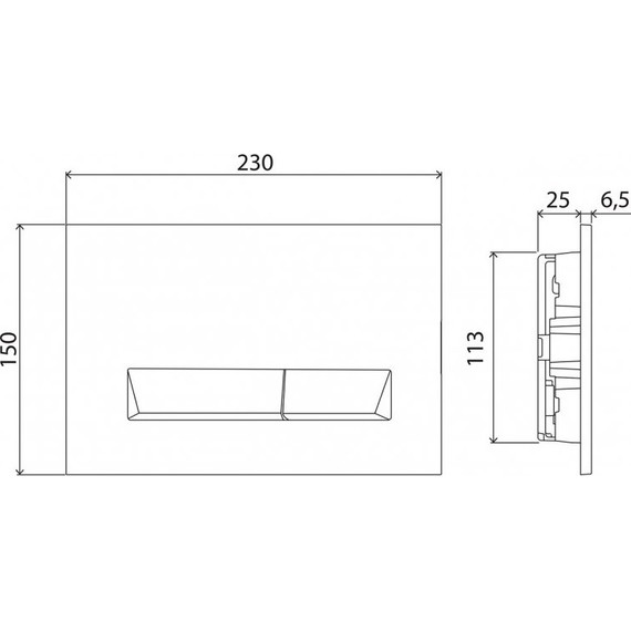 Кнопка смыва BelBagno Marmi BB010-MR-CHROME, хром глянцевый - фото 2