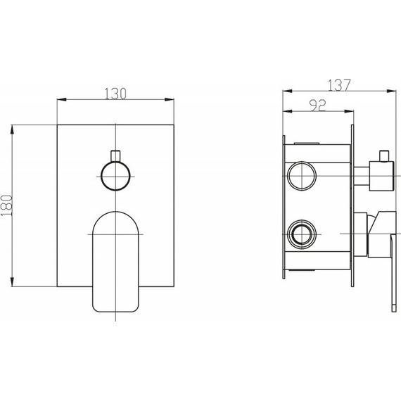 Смеситель для ванны двухпозиционный BelBagno Nova NOV-SDMC-IN, сатин, Цвет производителя: сатин - фото 2