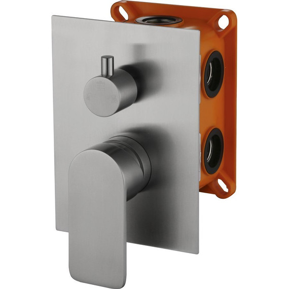 Смеситель для ванны трёхпозиционный BelBagno Nova NOV-SDM-IN, сатин, Цвет производителя: сатин - фото 