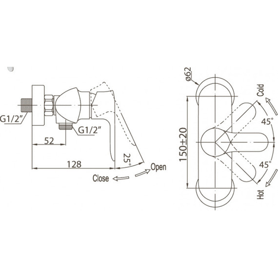 Смеситель для душа BelBagno Reno REN-ESDM-CRM - фото 2