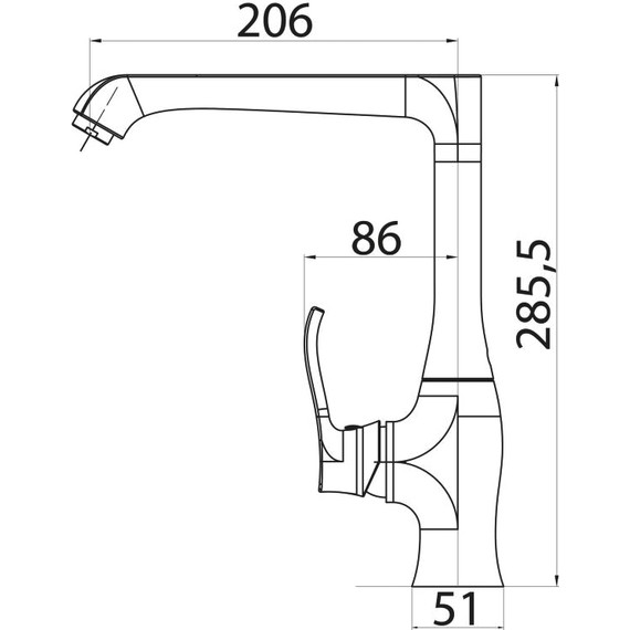 Смеситель для кухни BelBagno Trula TRU-LAM-CRM - фото 2