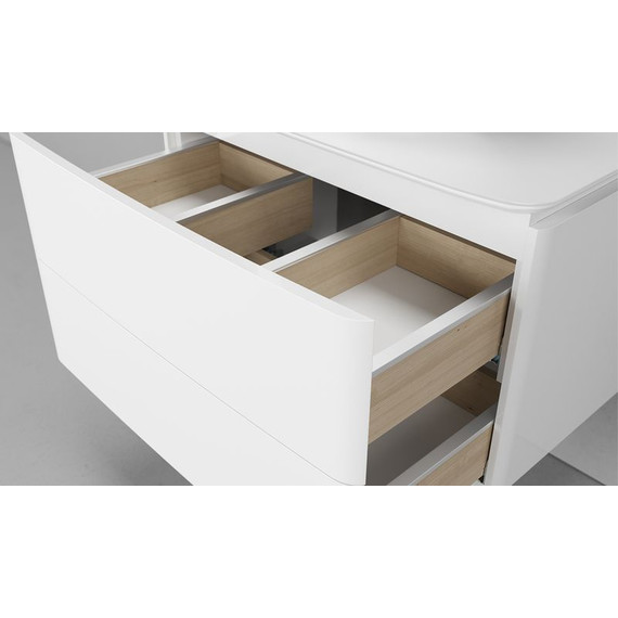 Тумба подвесная с раковиной Velvex Luna 60 см tpLUN.60-21.43, белый - фото 9