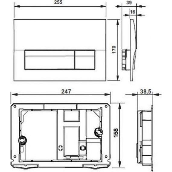 Кнопка смыва Roca Active 8901170B0, белый - фото 2