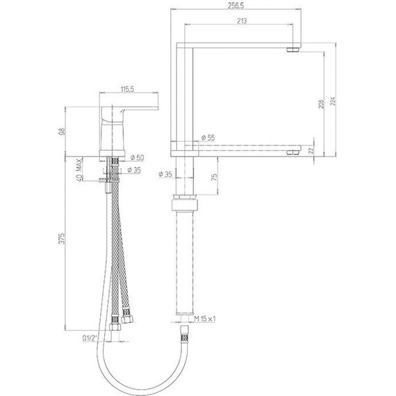 Смеситель для кухни Paini Arena 92CR569/5822FKM, хром - фото 7