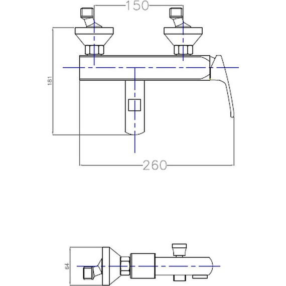 Смеситель для ванны Cezares LEGEND-VM-03/24, золото, Цвет производителя: золото - фото 2