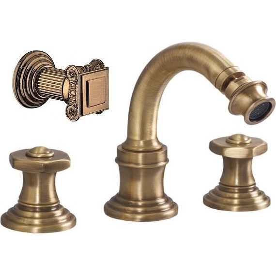 Смеситель для биде Cezares APHRODITE-BBS2-02-O, бронза, Цвет производителя: бронза - фото 