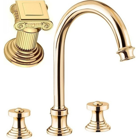 Смеситель для раковины Cezares APHRODITE-BLS2-A-03/24-O, золото - фото 