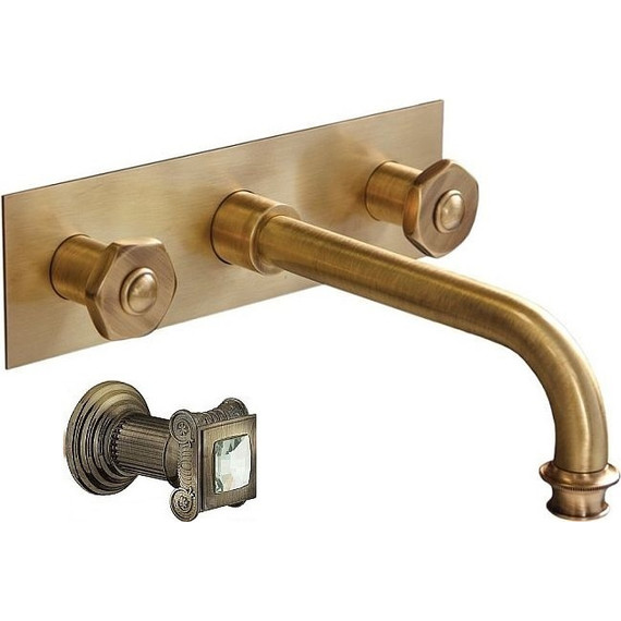 Смеситель для раковины настенный Cezares APHRODITE-BLS2-02-Sw, бронза, Цвет производителя: бронза - фото 