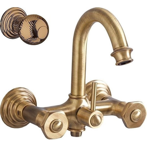 Смеситель для ванны Cezares APHRODITE-V-02-M, бронза, Цвет производителя: бронза - фото 