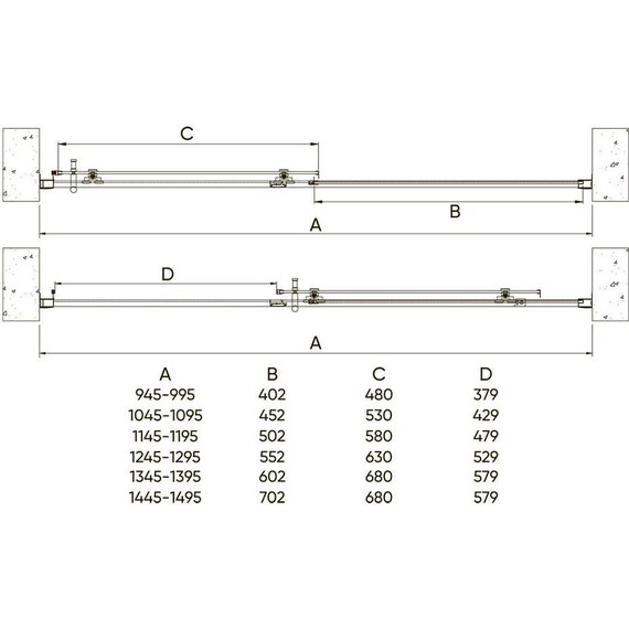 Душевая дверь Veconi Vianno 110 см VN72B-110-01-C4, чёрный/прозрачное - фото 2