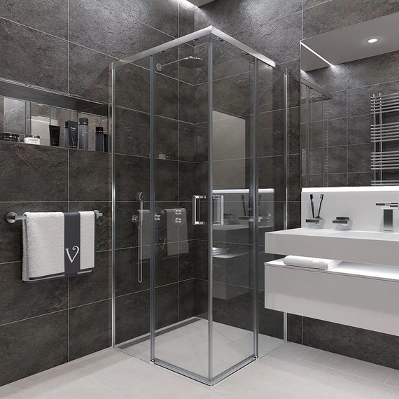 Душевое ограждение Veconi Rovigo 80x80 см RV47-80-01-C4, хром/прозрачное - фото 3
