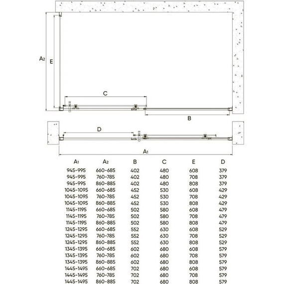 Душевое ограждение Veconi Rovigo 140х80 см RV072B-14080-01-C4, чёрный/прозрачное - фото 3