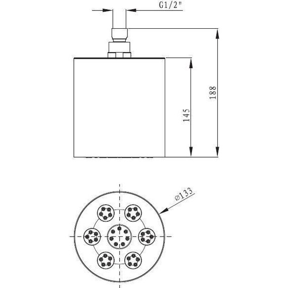 Верхний душ Cezares CZR-SPW130-01 130х130 мм - фото 2