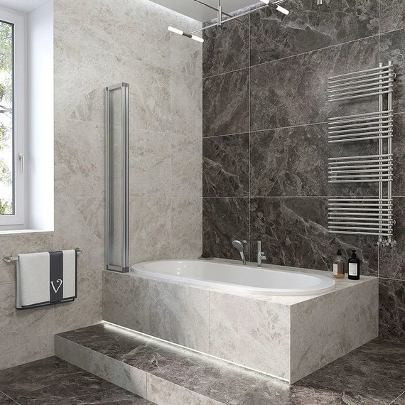 Шторка для ванны Veconi Palau 120 см PL74L-120-01-19C4, хром/прозрачное L - фото 2