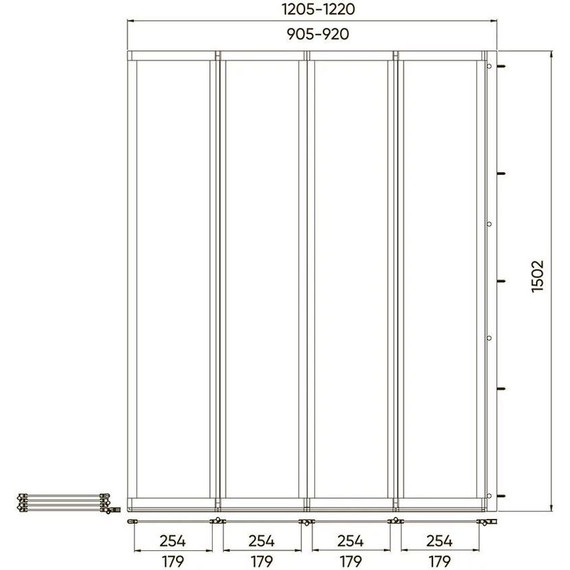 Шторка для ванны Veconi Palau 120 см PL74L-120-01-19C4, хром/прозрачное L - фото 3