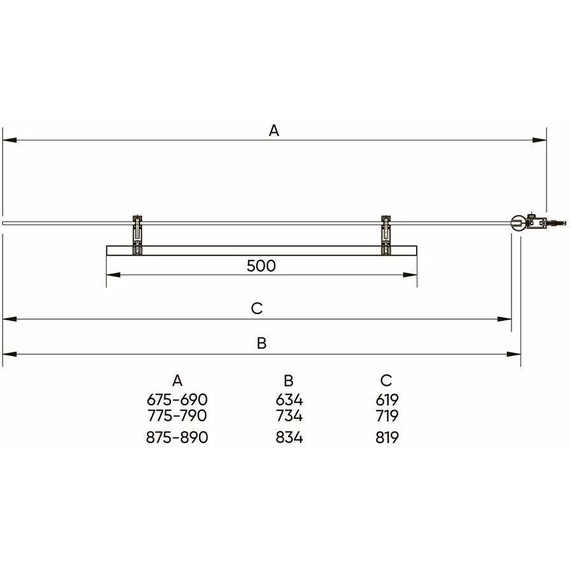 Шторка для ванны Veconi Palau 70 см PL79-70-01-C4, хром/прозрачное - фото 2