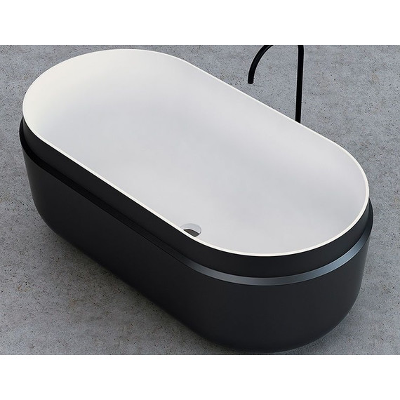 Ванна отдельностоящая Kolpa-San Boul FS 165x85 см, белый/черный - фото 