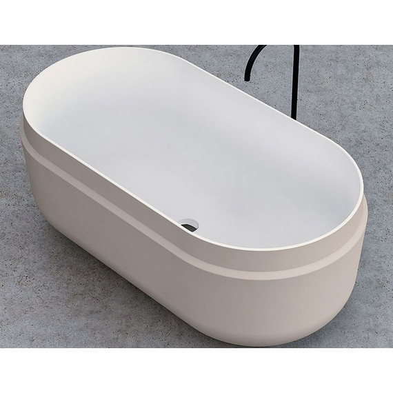 Ванна отдельностоящая Kolpa-San Boul FS 165x85 см, белый/бежевый - фото 