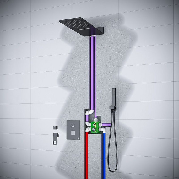 Душевая система для душа Timo Briana SX-7139/03SM, черный - фото 3