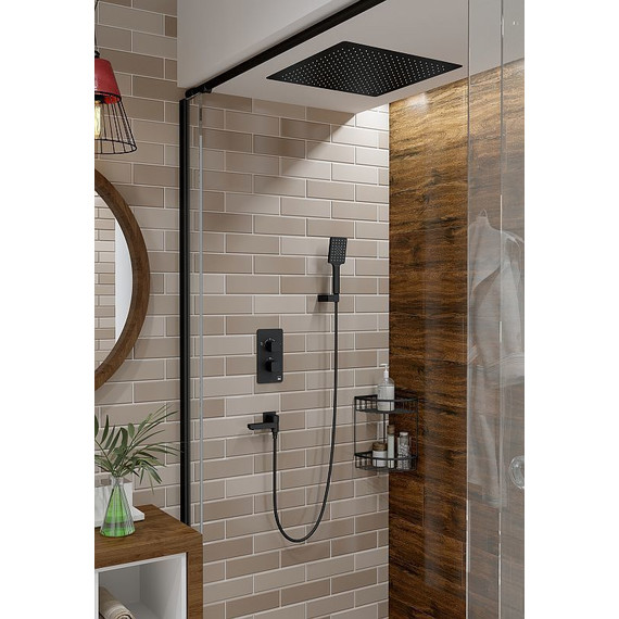 Душевая система для ванны с термостатом Timo Petruma SX-5019/03SM, черный матовый - фото 3