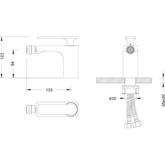 Смеситель для биде Timo Torne 4362/17F, золото матовое - фото 2