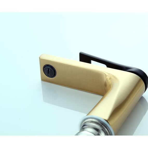 Смеситель для раковины Bronze de Luxe Element EL02GB, матовое золото/черный, Цвет производителя: золото матовое - фото 4