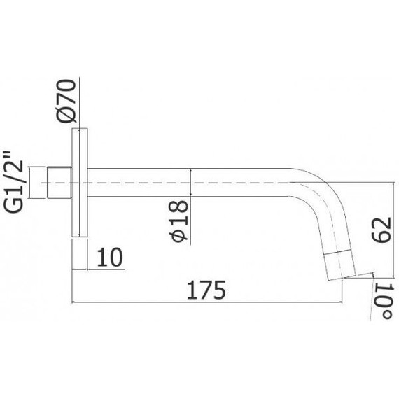 Излив для ванны Paffoni Light ZBOC045NO, чёрный матовый - фото 2