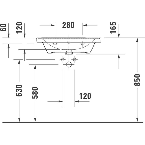 Раковина подвесная Duravit D-Neo 65 см 2367650000 - фото 8
