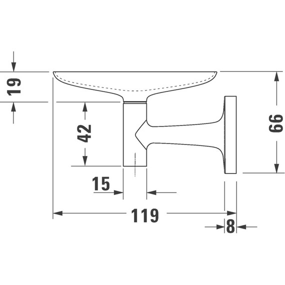 Мыльница Duravit Starck T 0099334600, чёрный матовый - фото 4