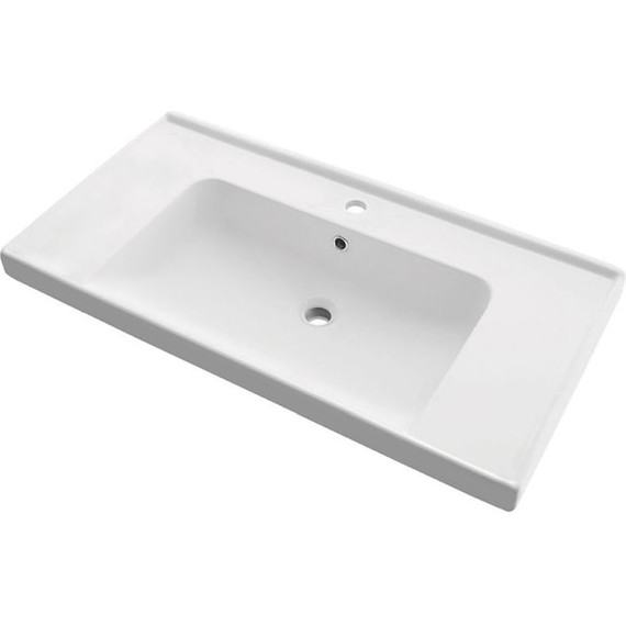 Тумба напольная с раковиной Dreja Grace Plus 90 см 99.0906, белый глянец - фото 4